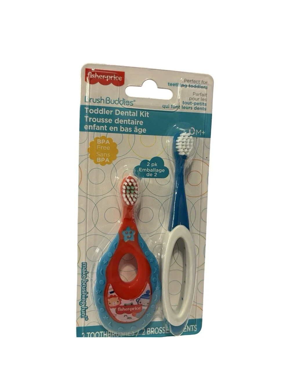 Fisher Price Brush Buddies Toddler Dental Kit 2 Pk.